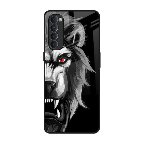 Wild Lion Oppo Reno4 Pro Glass Back Cover Online