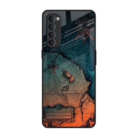 Geographical Map Oppo Reno4 Pro Glass Back Cover Online