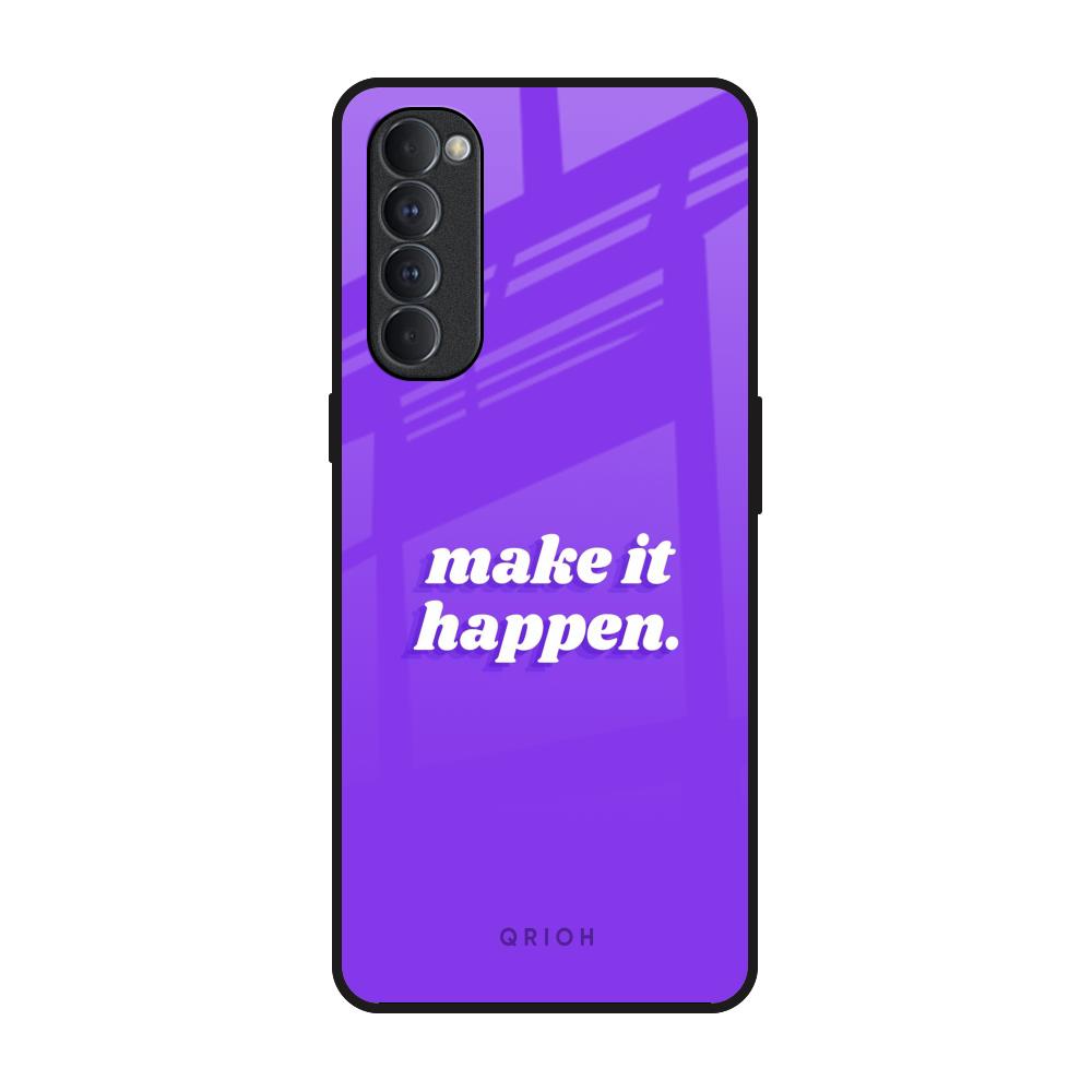 Make it Happen Oppo Reno4 Pro Glass Back Cover Online