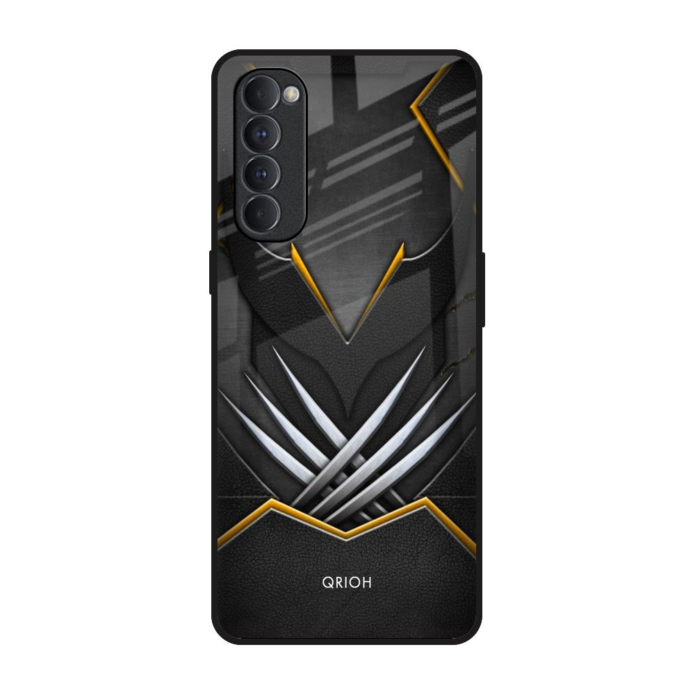 Black Warrior Oppo Reno4 Pro Glass Back Cover Online