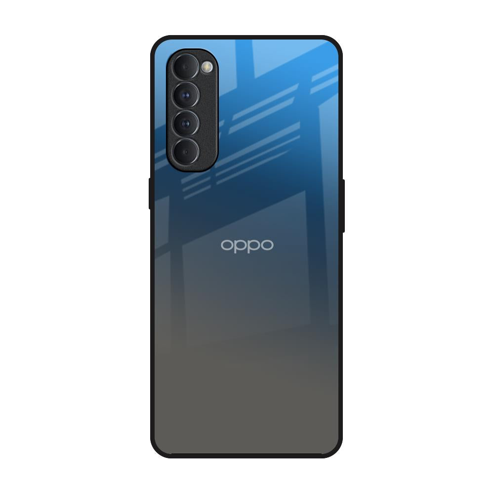 Blue Grey Ombre Oppo Reno4 Pro Glass Back Cover Online