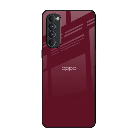 Classic Burgundy Oppo Reno4 Pro Glass Back Cover Online