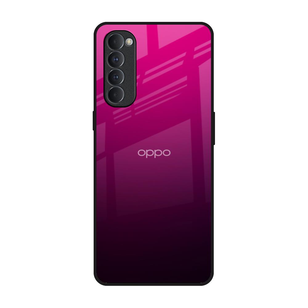 Purple Ombre Pattern Oppo Reno4 Pro Glass Back Cover Online