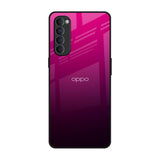 Purple Ombre Pattern Oppo Reno4 Pro Glass Back Cover Online