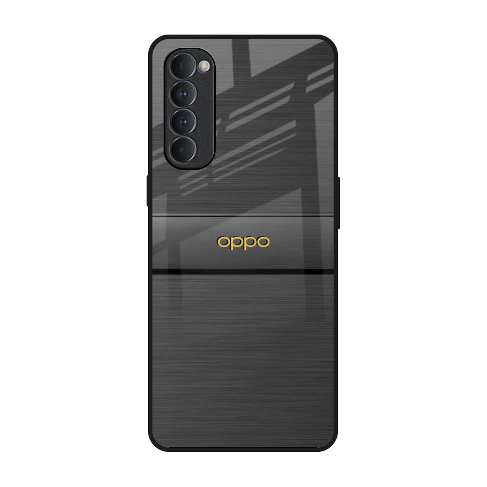 Grey Metallic Glass Oppo Reno4 Pro Glass Back Cover Online