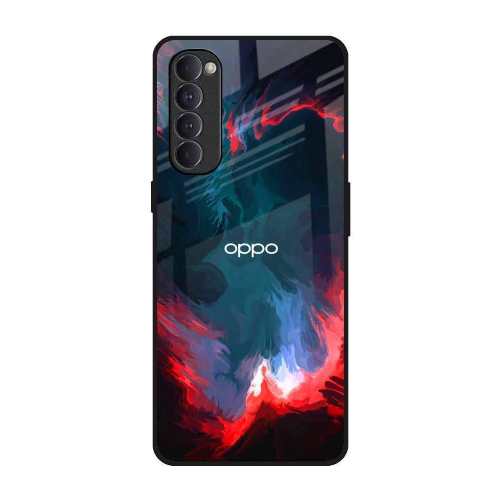Brush Art Oppo Reno4 Pro Glass Back Cover Online