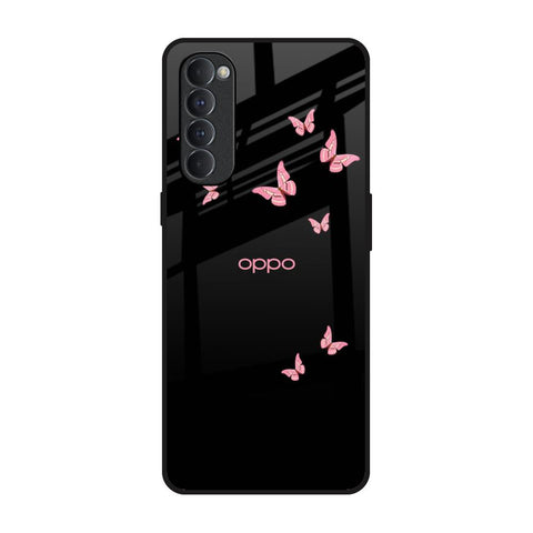 Fly Butterfly Oppo Reno4 Pro Glass Back Cover Online
