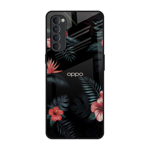 Tropical Art Flower Oppo Reno4 Pro Glass Back Cover Online