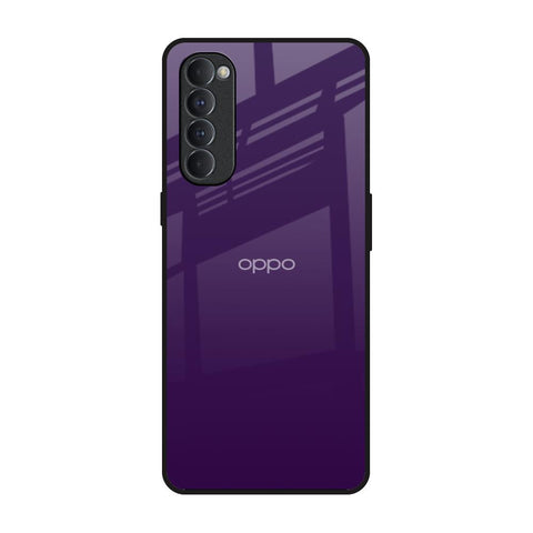 Dark Purple Oppo Reno4 Pro Glass Back Cover Online