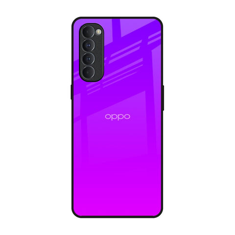 Purple Pink Oppo Reno4 Pro Glass Back Cover Online