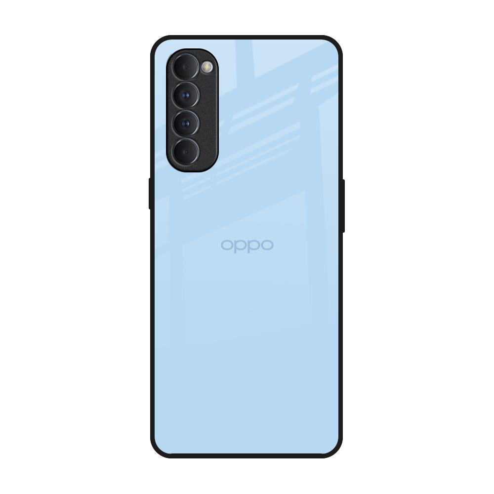Pastel Sky Blue Oppo Reno4 Pro Glass Back Cover Online