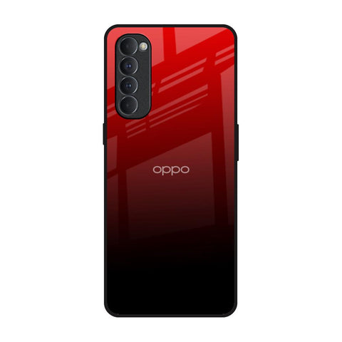 Maroon Faded Oppo Reno4 Pro Glass Back Cover Online