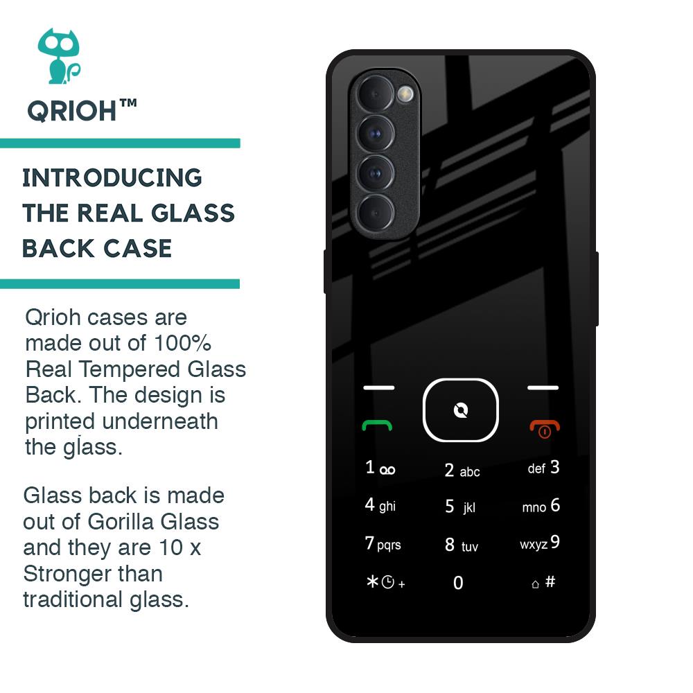 Classic Keypad Pattern Glass Case for Oppo Reno4 Pro