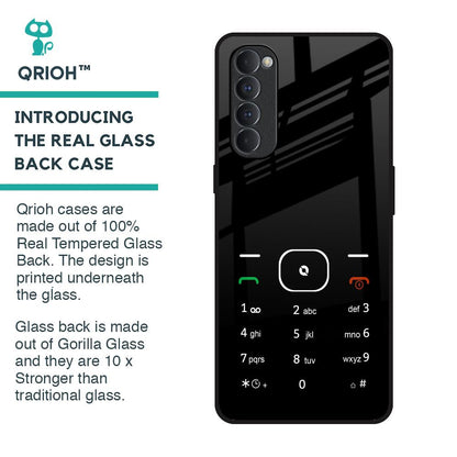 Classic Keypad Pattern Glass Case for Oppo Reno4 Pro