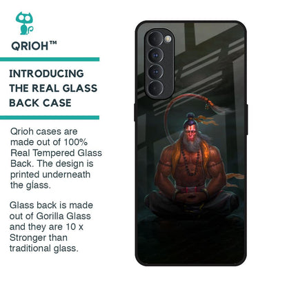 Lord Hanuman Animated Glass Case for Oppo Reno4 Pro