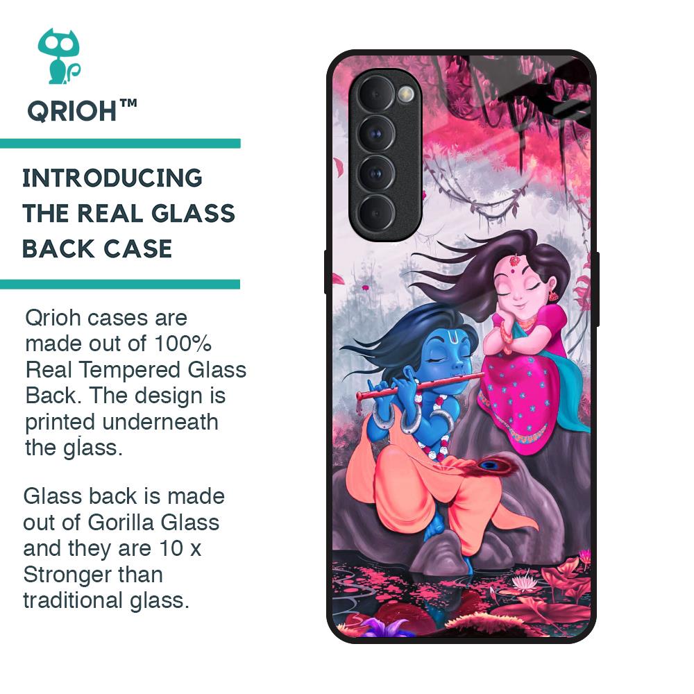 Radha Krishna Art Glass Case for Oppo Reno4 Pro
