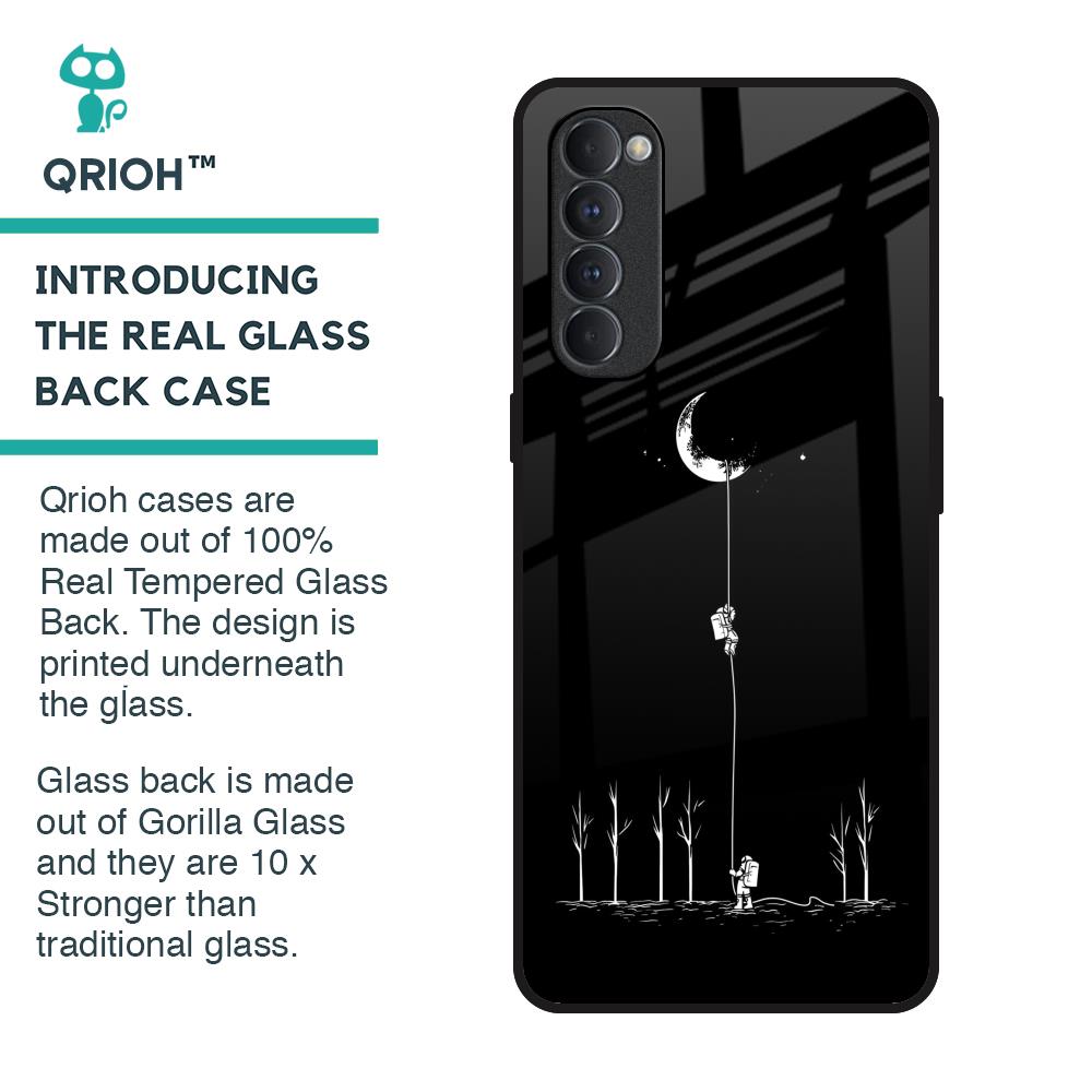 Catch the Moon Glass Case for Oppo Reno4 Pro