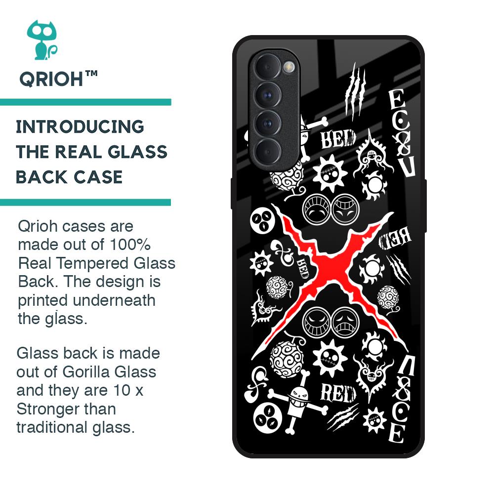 Red Zone Glass Case for Oppo Reno4 Pro