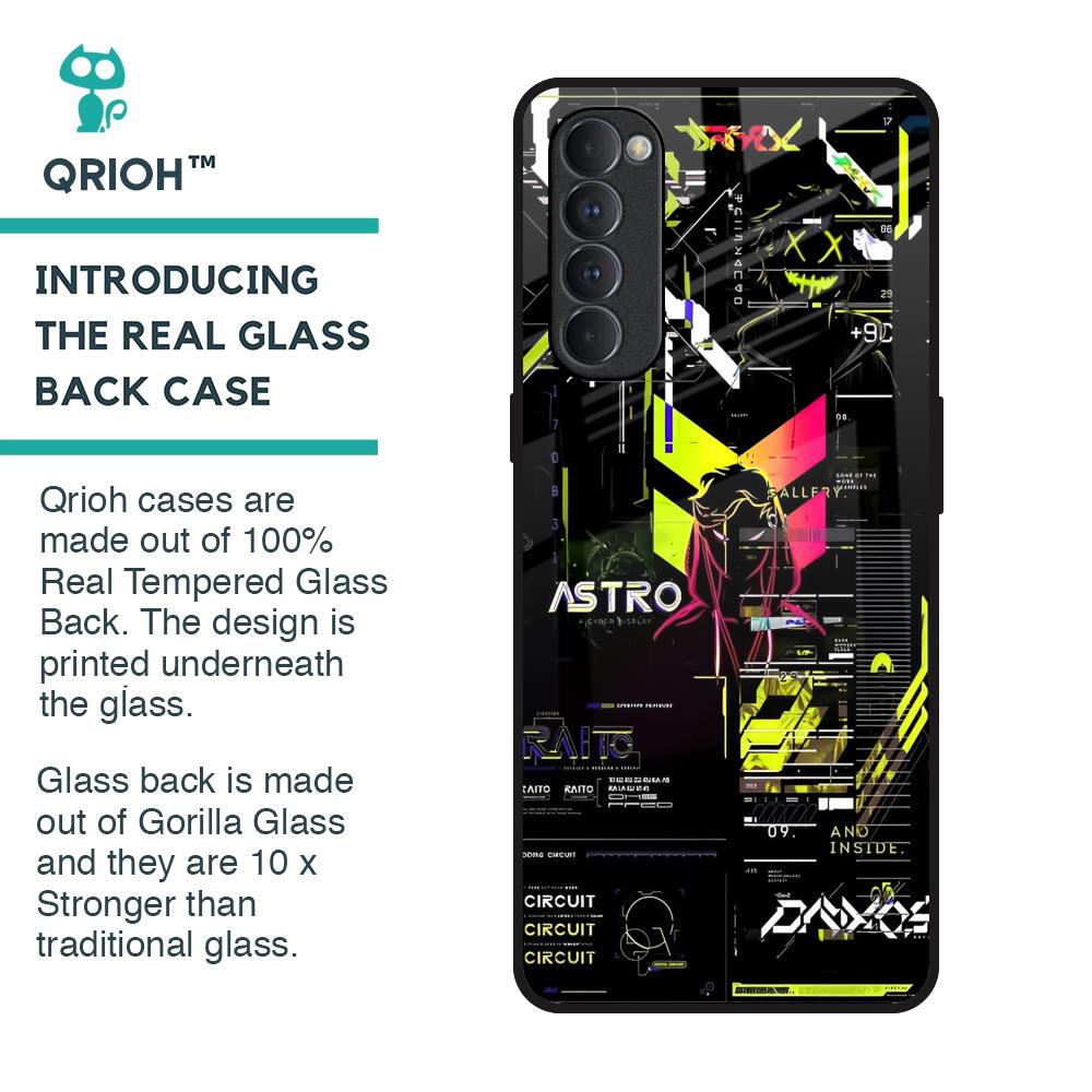 Astro Glitch Glass Case for Oppo Reno4 Pro