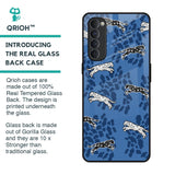 Blue Cheetah Glass Case for Oppo Reno4 Pro