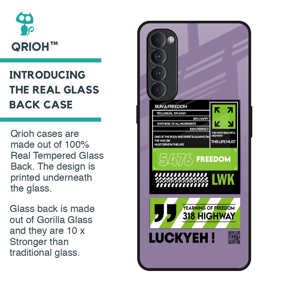 Run & Freedom Glass Case for Oppo Reno4 Pro
