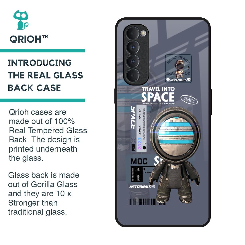 Space Travel Glass Case for Oppo Reno4 Pro