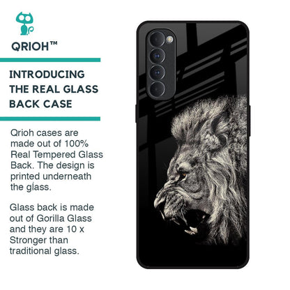 Brave Lion Glass Case for Oppo Reno4 Pro