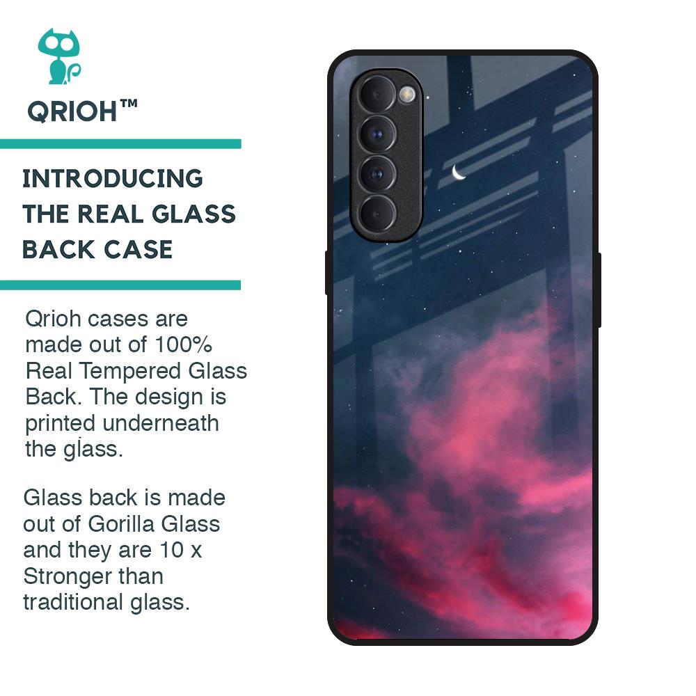 Moon Night Glass Case For Oppo Reno4 Pro