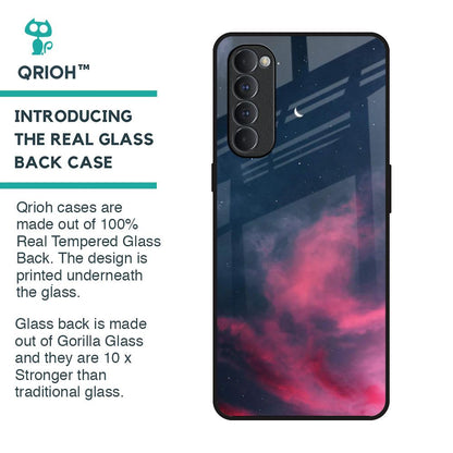 Moon Night Glass Case For Oppo Reno4 Pro