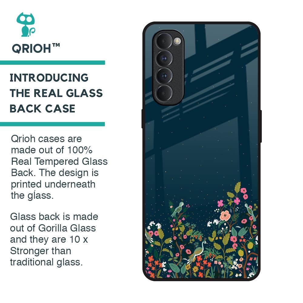 Small Garden Glass Case For Oppo Reno4 Pro