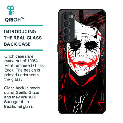 Life In Dark Glass Case For Oppo Reno4 Pro