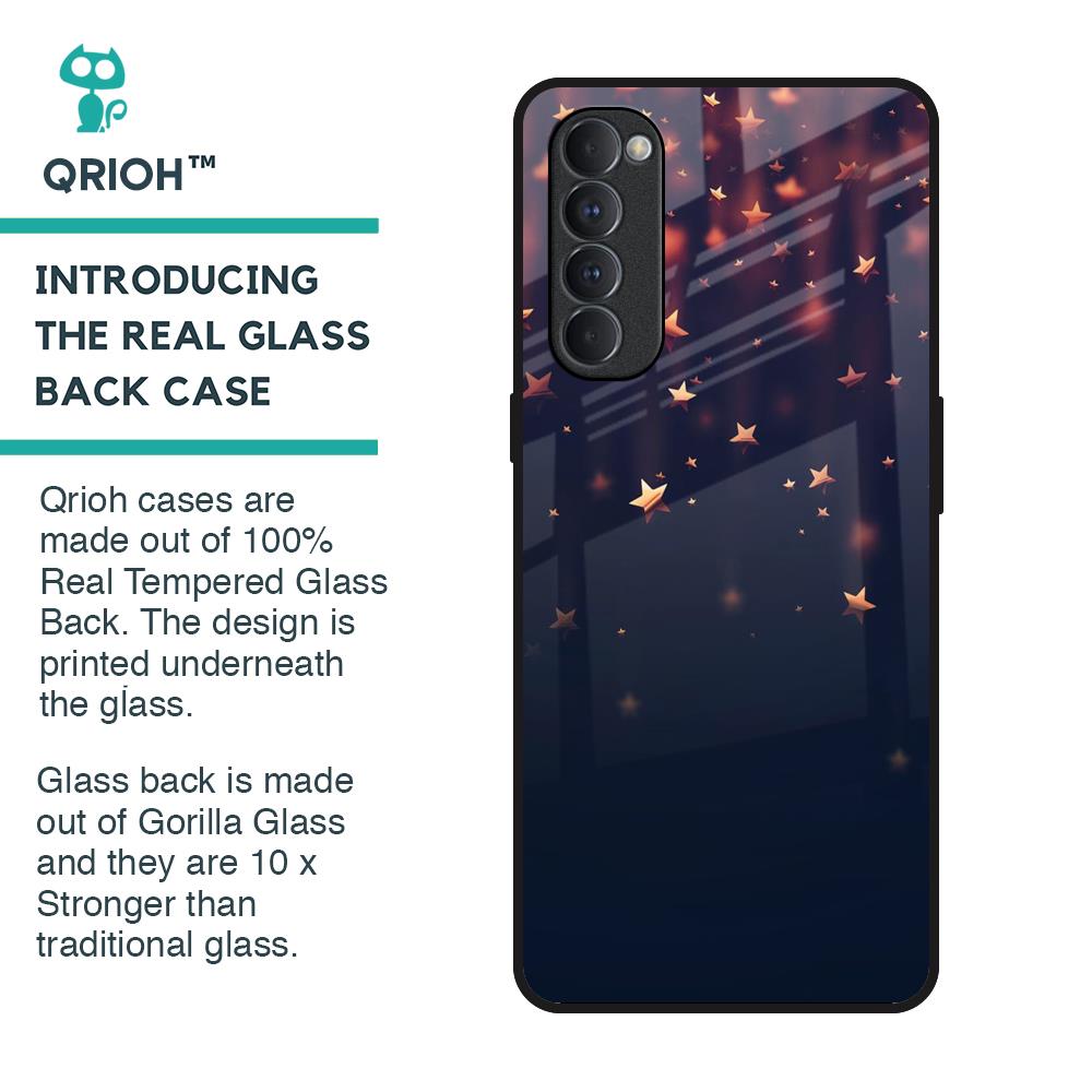 Falling Stars Glass Case For Oppo Reno4 Pro