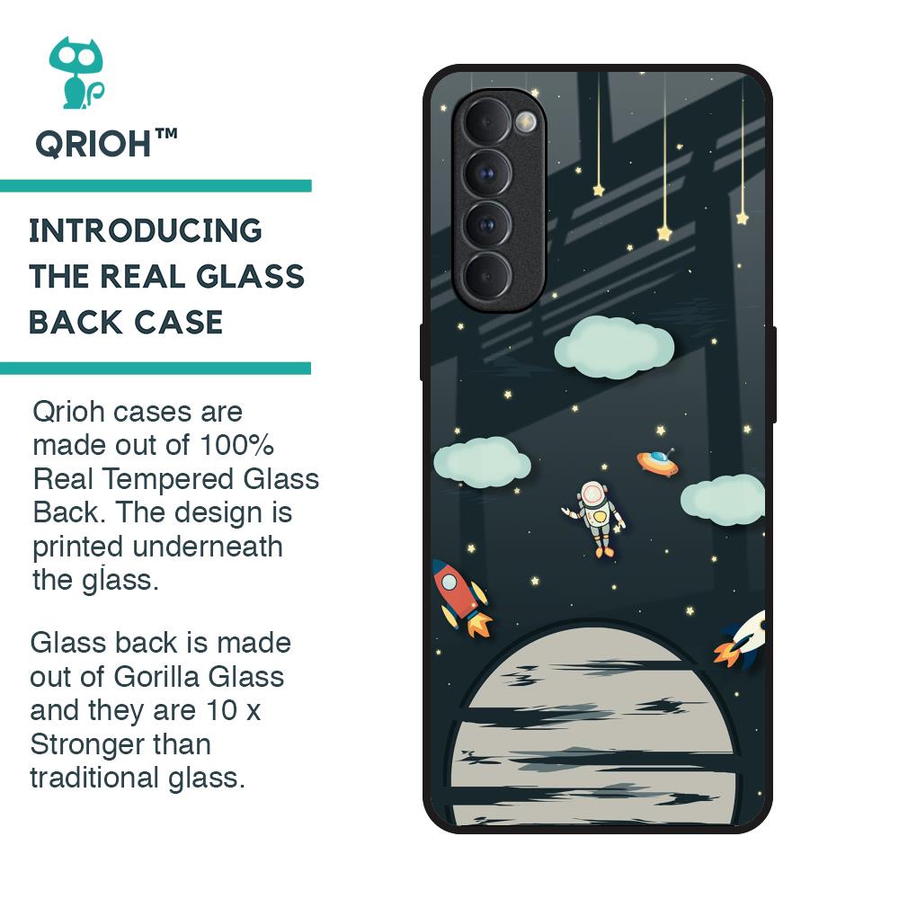 Astronaut Dream Glass Case For Oppo Reno4 Pro