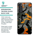 Camouflage Orange Glass Case For Oppo Reno4 Pro