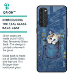 Kitty In Pocket Glass Case For Oppo Reno4 Pro