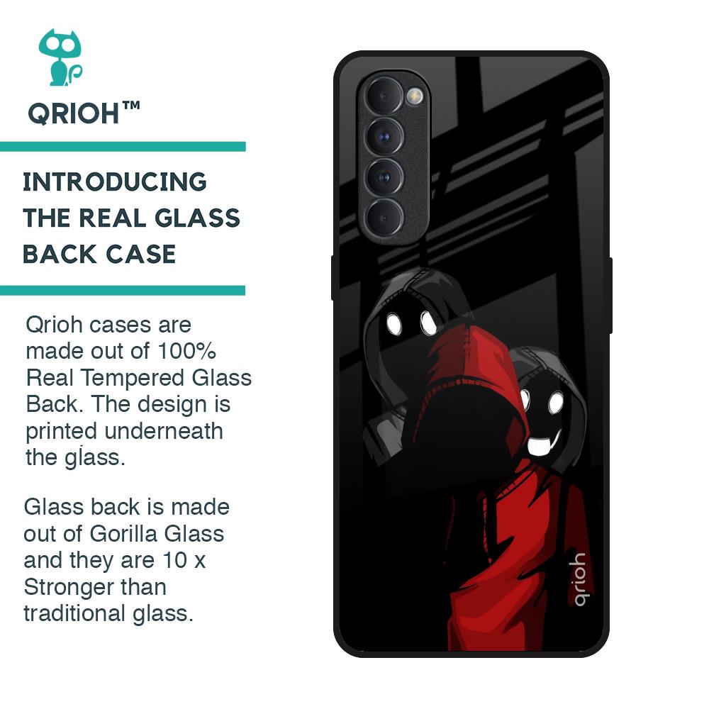 Shadow Character Glass Case for Oppo Reno4 Pro