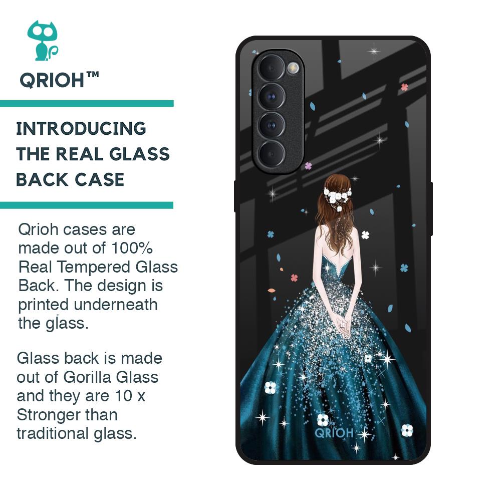 Queen Of Fashion Glass Case for Oppo Reno4 Pro