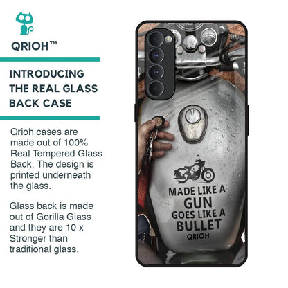 Royal Bike Glass Case for Oppo Reno4 Pro