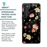 Black Spring Floral Glass Case for Oppo Reno4 Pro