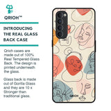 Abstract Faces Glass Case for Oppo Reno4 Pro