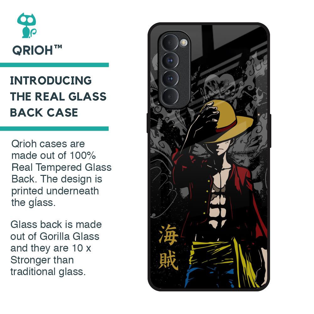 Dark Luffy Glass Case for Oppo Reno4 Pro