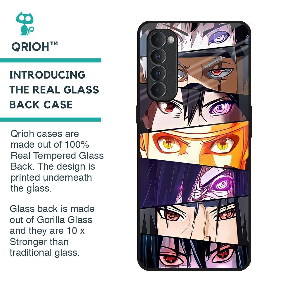 Anime Eyes Glass Case for Oppo Reno4 Pro