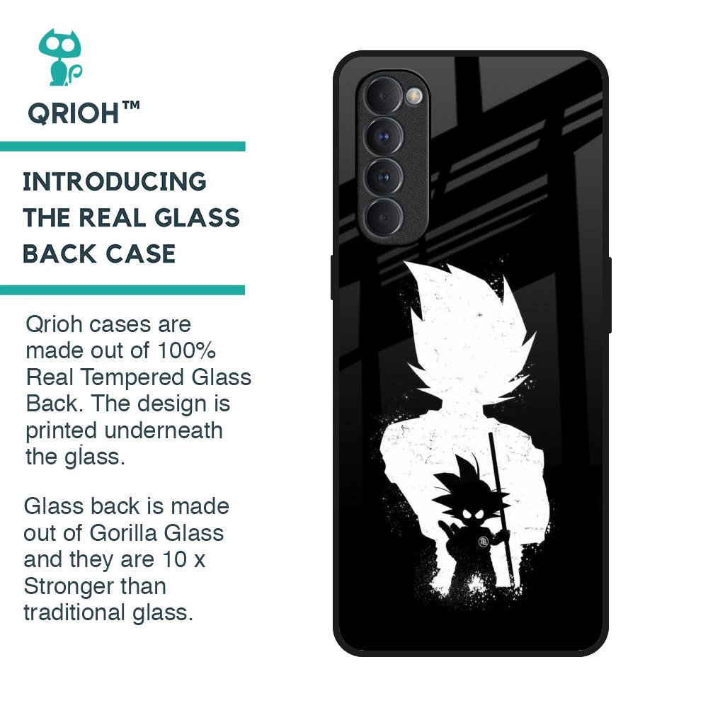Monochrome Goku Glass Case for Oppo Reno4 Pro