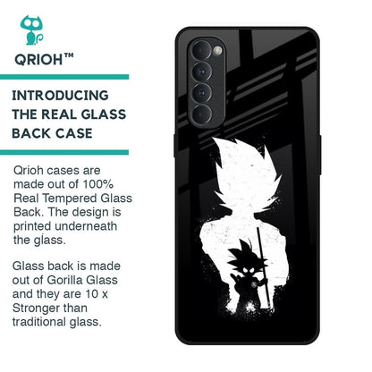 Monochrome Goku Glass Case for Oppo Reno4 Pro