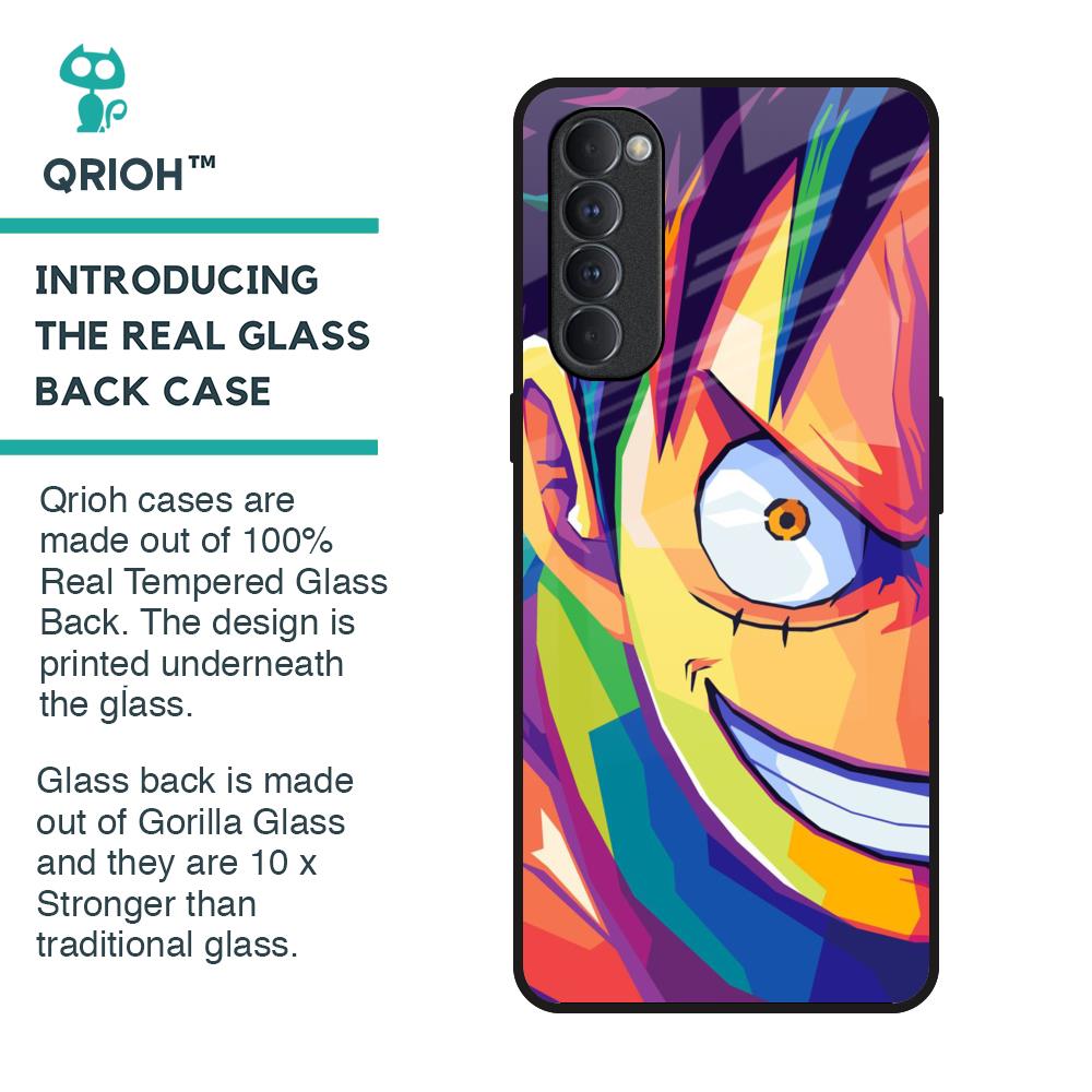 Monkey Wpap Pop Art Glass Case for Oppo Reno4 Pro