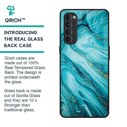 Ocean Marble Glass Case for Oppo Reno4 Pro