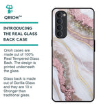Pink & Gold Gllitter Marble Glass Case for Oppo Reno4 Pro