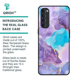 Alcohol ink Marble Glass Case for Oppo Reno4 Pro