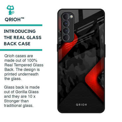 Modern Camo Abstract Glass Case for Oppo Reno4 Pro