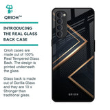 Sleek Golden & Navy Glass Case for Oppo Reno4 Pro